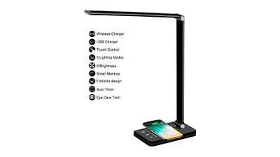 LED Desk Lamp with Wireless Charger