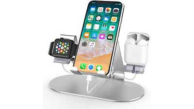 3 in 1 Aluminum Charging Station for Apple