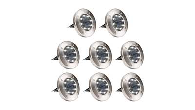 GIGALUMI 8 Pack Solar Ground Lights