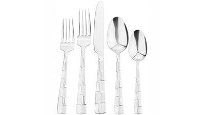Checkered Frost 20-piece Stainless Flatware set