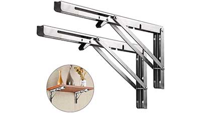 Folding Shelf Brackets 20 Inch 2Pcs