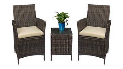 Devoko Patio Porch Furniture Sets 3 Pieces