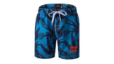 PAGE ONE Mens Swim Trunks Beach Shorts