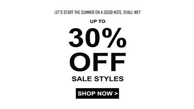 Up to 30% OFF on Summer Sale Styles