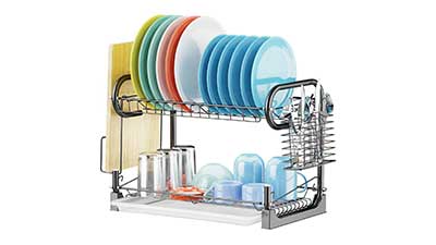 Dish Drying Rack with Removable Drain Board