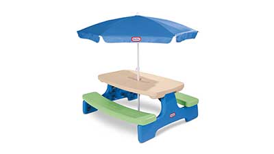Little Tikes Easy Store Kids Picnic Table with Umbrella