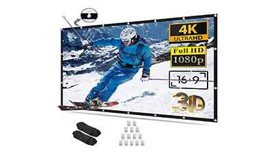 Projector Screen 100 inch 16:9 4K HD Foldable