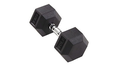 Sporzon Rubber Encased Hex Dumbbell