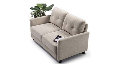 Double Seat Loveseat Sofa Tufted Cushions