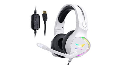 Nivava K12 White Gaming Headset with Microphone