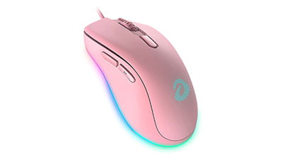 DAREU Wired Pink Gaming Mouse