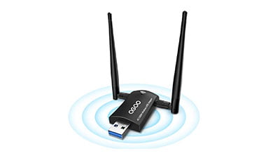 Wireless USB WiFi Adapter Dual 5dBi Antennas