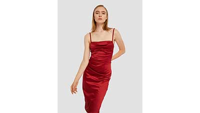 Lattelier Red Satin Dress