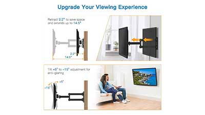 Full Motion TV Monitor Wall Mount Bracket