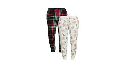 Secret Treasures Womens Plus Flannel Joggers 2-Pack