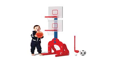 MinnARK 3 in 1 Sports Set Basketball Soccer and Golf