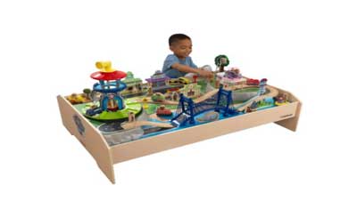 Paw Patrol Adventure Bay Wooden Play Table by Kidkraft with 73 Accessories Included