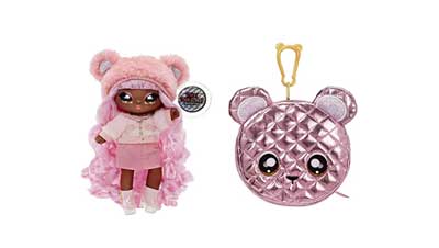 Fashion Doll and Metallic Bear Purse