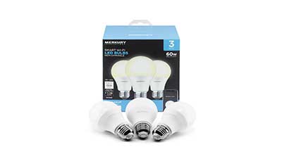 A19 Smart White LED Bulb 60W 3-Pack