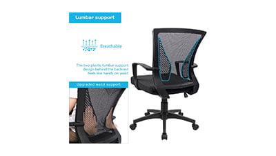 Swivel Lumbar Support Office Chair