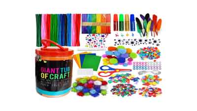 MOISO Mega Kids Crafts Art Supplies Jar Kit