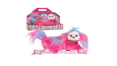 Pink Stuffed Animal Dog and Babies