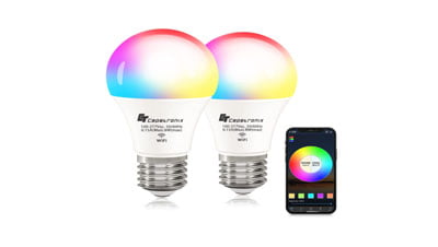 Smart Light Bulbs WIFI Work with Alexa 2 pack