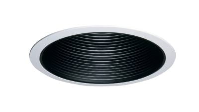 Black Recessed Lighting Coilex Baffle and White Trim