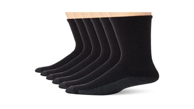 Hanes Mens Max Cushion Crew Socks 6-Pairs At $6.70