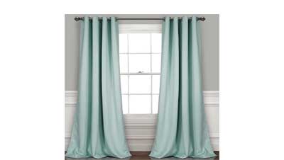 Lush Decor Blue Curtains-Grommet Panel