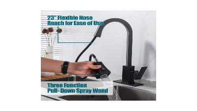 Kitchen Sink Faucet with Pull Down Sprayer