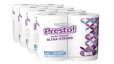 Presto 24 Count Mega Roll Toilet Paper