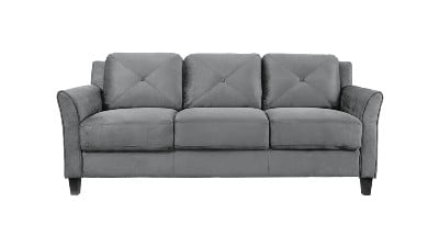 Lifestyle Solutions Micro-Fabric Sofa Grey
