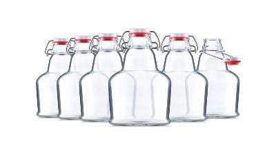 Glass Swing Top Beer Bottles 16 Ounce 6 Pack