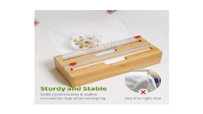 Bamboo Foil and Plastic Wrap Organizer