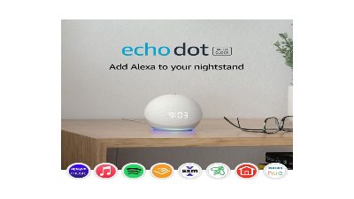 Echo Dot 4 Smart speaker with clock