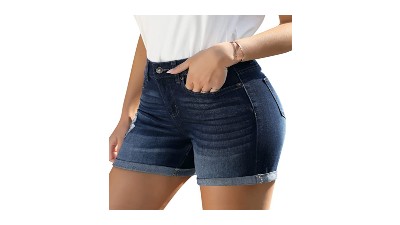 High Waisted Distressed Shorts