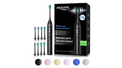 BAOVERI Electric Toothbrush with 8 Brush Heads