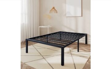 MERRLAND Sturdy Twin Size Metal Platform Bed Frame