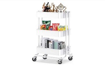 Pipishell 3-Tier Rolling Utility Cart