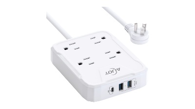 Power Strip with 4 Wide Outlets 3 USB Ports
