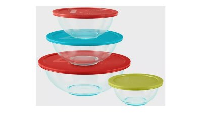 pyrex storage glass bowls