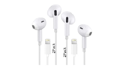 2 Pack iPhone Earbuds Wired Headphones