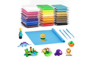 24 Colors Modeling Clay with Play Mat