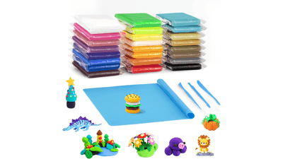 24 Colors Modeling Clay with Play Mat