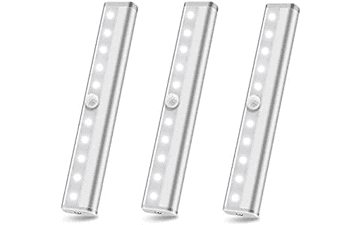 3 Pack LED Motion Sensor Lights Battery Operated