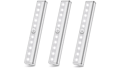 3 Pack LED Motion Sensor Lights Battery Operated