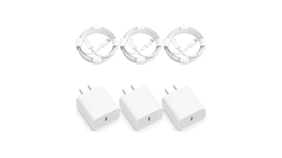 3-Pack iPhone Fast Charger 20W