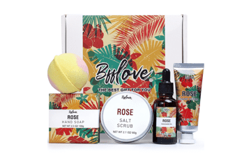 5pc Rose Spa Bath Sets Include Massage Oil