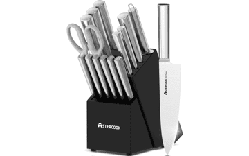 German Stainless Steel Knife Block Set